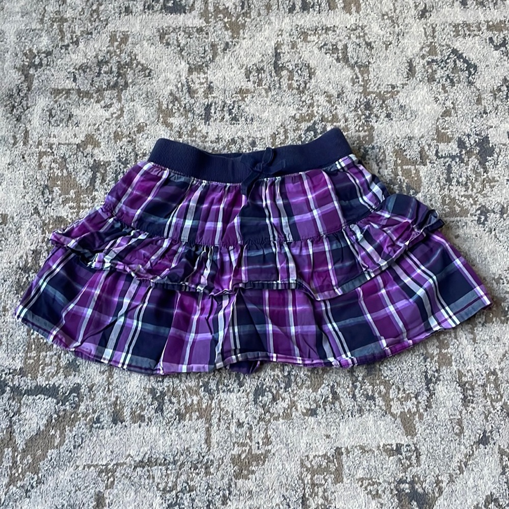 Purple plaid skort